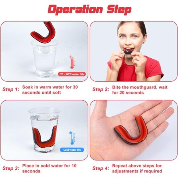 Mouth Guard - 5 Packs Football Mouth Guard, BPA Free Mouth Guard with Case - Picture 6 of 7